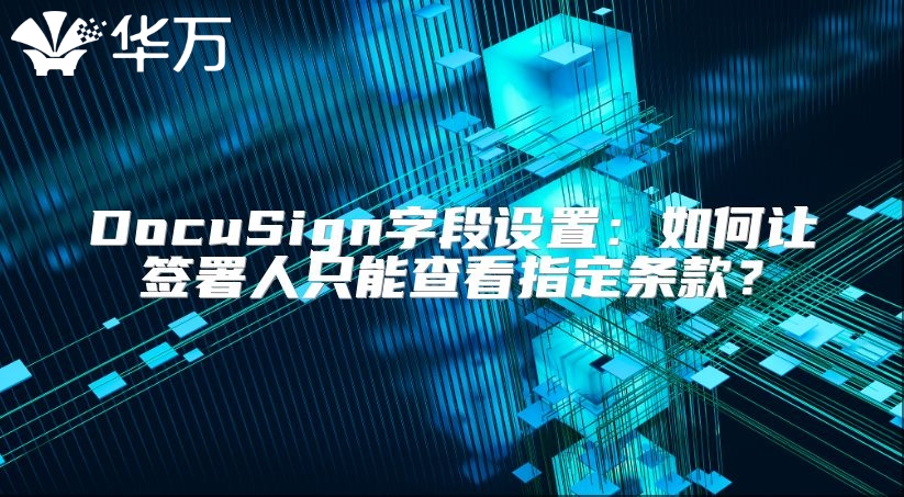 DocuSign字段設(shè)置：如何讓簽署人只能查看指定條款？