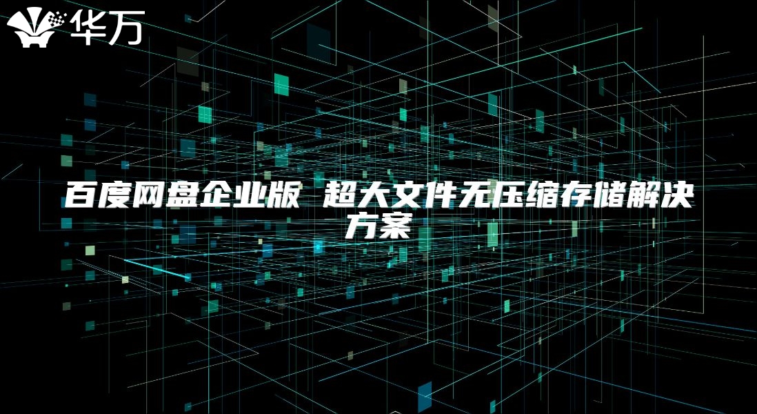 百度網(wǎng)盤企業(yè)版 超大文件無壓縮存儲(chǔ)解決方案